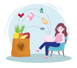 grocery online woman