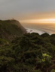 Fototapeta na wymiar Sunset at the lighthouse, Sintra.