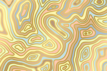 Abstract marble yellow and gold background. Agate slice ripple texture imitation. Vector illustration.
