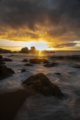 Sunset at Torres Vedras, one of the most beautiful places  in Portugal coastline.