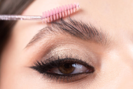 Eyebrows care cosmetics. Beauty spa treatments. Cosmetology products.