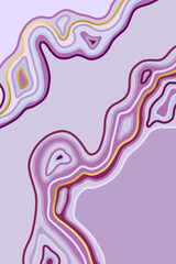 Abstract template with marble pattern imitation. Agate slice ripple texture print. Vector illustration.