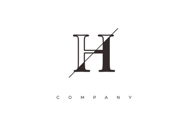 initial H logo design vector