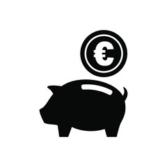 Euro savings account icon