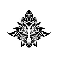 Lotus flower. Classic luxury vintage damask ornament, royal victorian texture for wallpaper, textile, packaging. Isolated. Vector illustration.