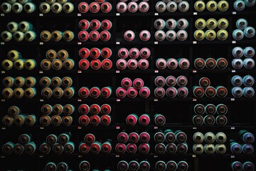 Vector image : spray cans with paint
