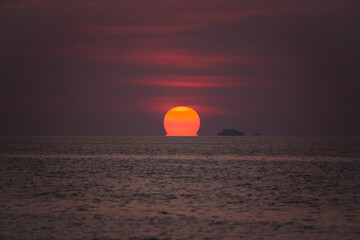 Beautiful sunset at Lipe, island, Thailand