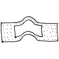 Adhesive or masking tape isolated. 