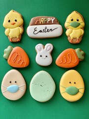 Pandemic Easter banner. happy Easter 2021. Quarantine holiday celebration