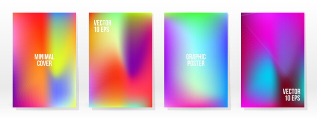 Fototapeta premium Minimal Poster. Pastel Soft. Rainbow Gradient Set