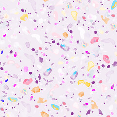 Terrazzo Texture Vector. Flooring Seamless Pattern