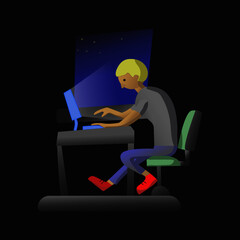 man sitting on a chair