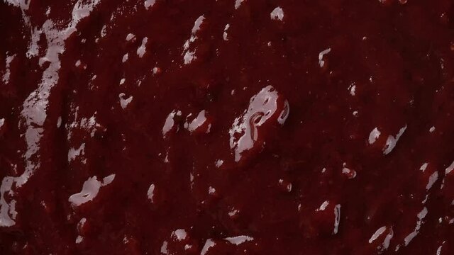 classic barbecue sauce top view rotation
