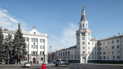 Cheboksary, Republic Square. Chuvash State Agrarian University. 