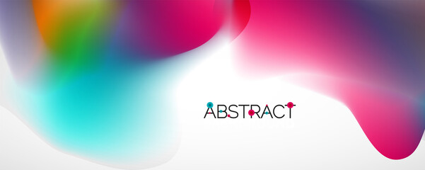 Fluid color gradient abstract background, trendy colorful wallpaper. Vector illustration for placards, brochures, posters, banners and covers