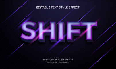 Modern editable text effect vibrant modern color shiny. Text style effect. Editable fonts vector files	