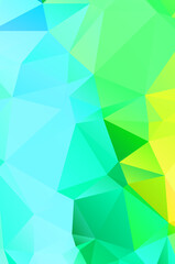 Abstract green vivid wallpaper mosaic background. Geometric triangle