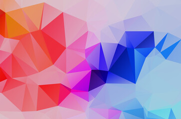 Fototapeta premium Blue vivid polygonal mosaic background, creative design templates Illustration