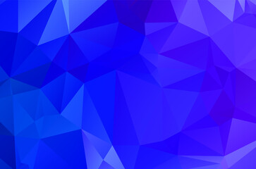 Fototapeta premium Blue vivid polygonal mosaic background, creative design templates Illustration