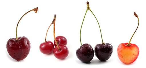 Different color cherries set