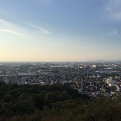 Obraz premium 小牧山城からの景色＿空と街と森