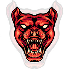 dog head animal illustration