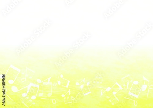 金色の音符フレームがある背景イラスト No 01 Wall Mural Tota