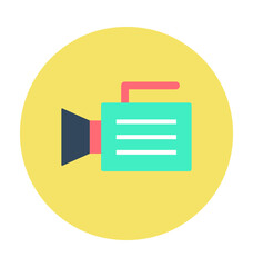 Video Camera Colored Vector Icon