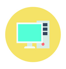 Computer Colored Vector Icon