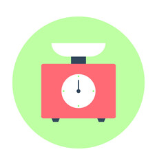 Weight Scale Colored Vector Icon