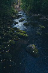 Lenaelva River at Toten, Norway, by Kværnum.