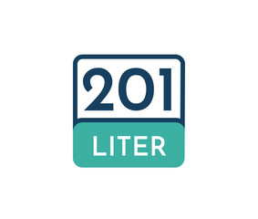 201 liters icon vector illustration