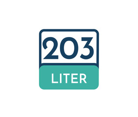 203 liters icon vector illustration