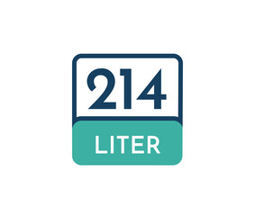 214 liters icon vector illustration