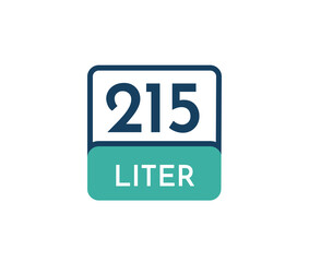 215 liters icon vector illustration