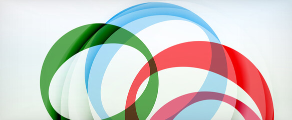 Fototapeta premium Ring geometric shapes, o letter repetition wallpaper. Abstract background for business or technology presentations, internet posters or web brochure covers
