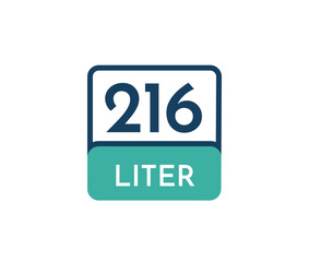 216 liters icon vector illustration