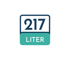 217 liters icon vector illustration