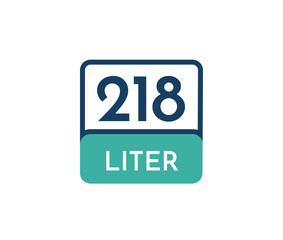 218 liters icon vector illustration