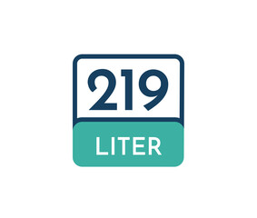 219 liters icon vector illustration