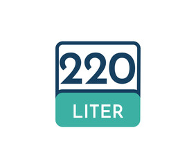 220 liters icon vector illustration