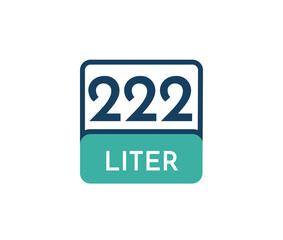 222 liters icon vector illustration