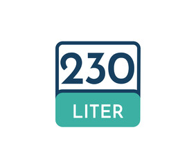 230 liters icon vector illustration