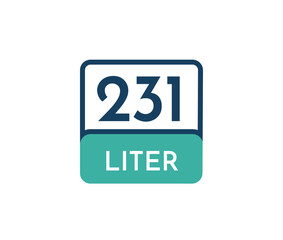 231 liters icon vector illustration