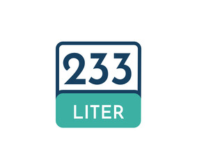 233 liters icon vector illustration