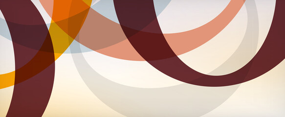 Obraz premium Ring geometric shapes, o letter repetition wallpaper. Abstract background for business or technology presentations, internet posters or web brochure covers