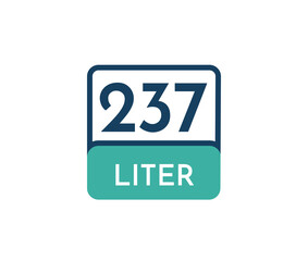 237 liters icon vector illustration