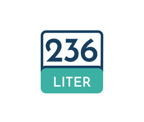 236 liters icon vector illustration