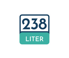 238 liters icon vector illustration