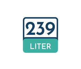 239 liters icon vector illustration